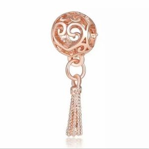 NEW•Rosegold Ball & Tassel DIY charm/bead